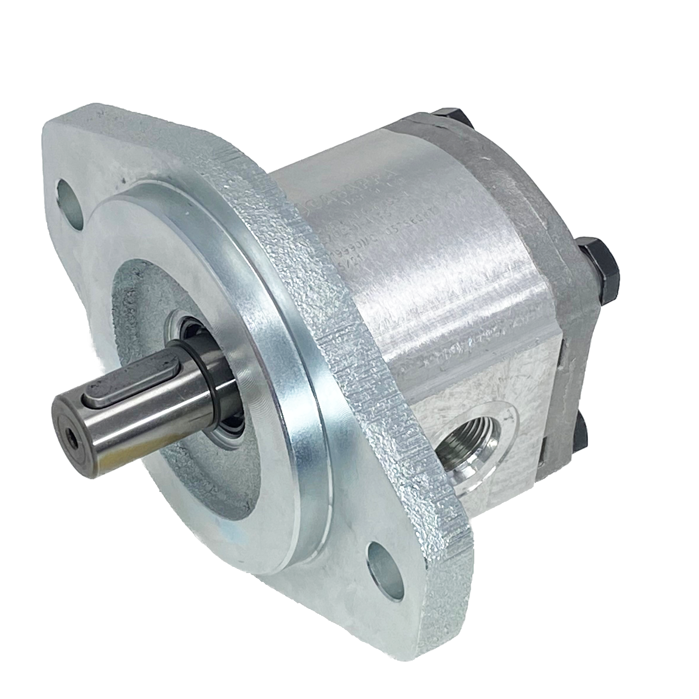 PLM20.8R0-32S5-LOC/OC-N-L : Casappa Polaris Gear Motor, 8.26cc, 3625psi, 3500RPM, Reversible, External Drain, 3/4" Bore x 1/4" Key Shaft, SAE B 2-Bolt Flange, 0.625 (5/8") #10 SAE In, 0.625 (5/8") #10 SAE Out, Aluminum Body, Cast Iron Flange