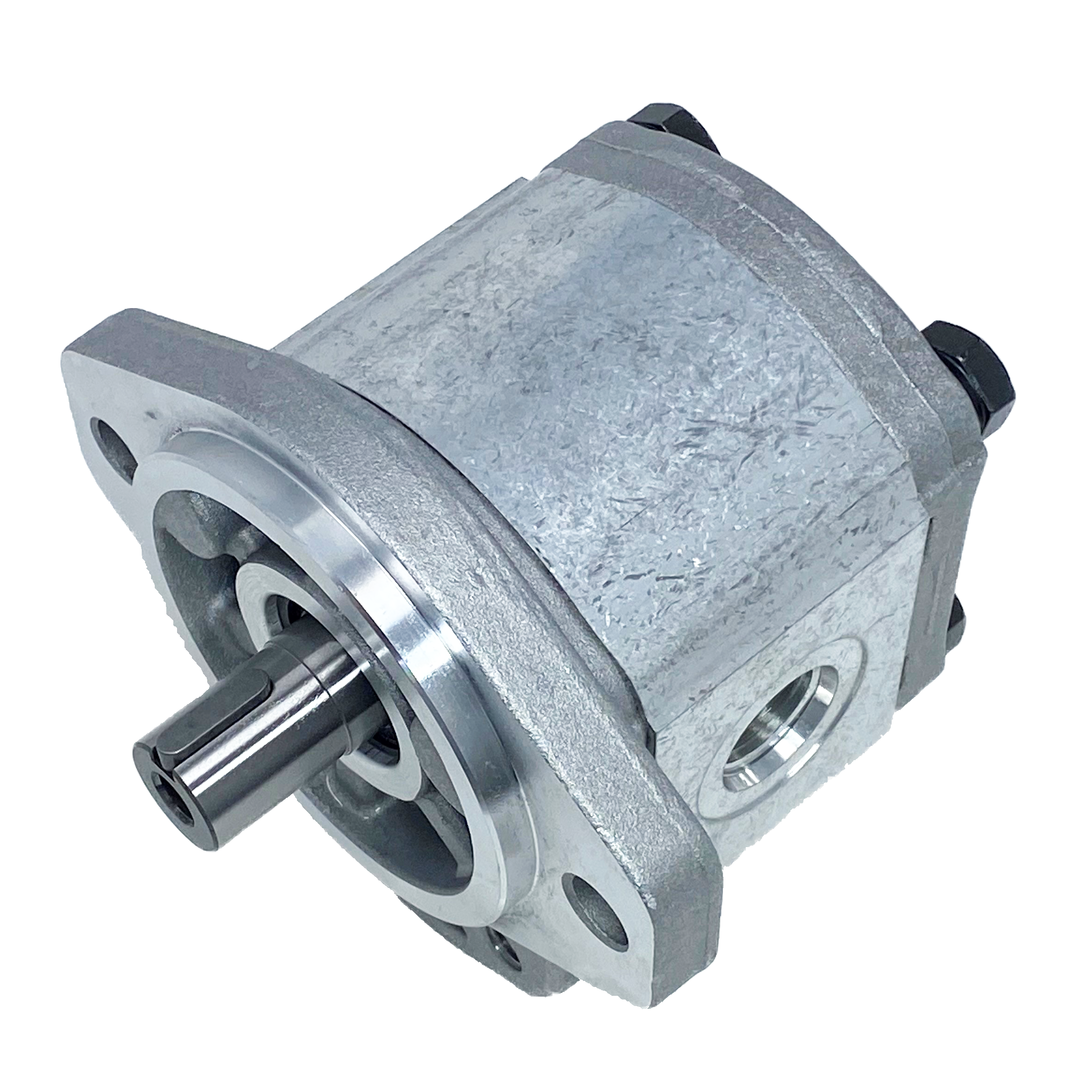 PLM20.4B0-50S1-LOC/OC-N-EL : Casappa Polaris Gear Motor, 4.95cc, 3625psi Rated, 4000RPM, Reversible Interior Drain, 3/4" Bore x 3/16" Key Shaft, SAE A 2-Bolt Flange, 0.625 (5/8") #10 SAE Inlet, 0.625 (5/8") #10 SAE Outlet, Aluminum Body & Flange