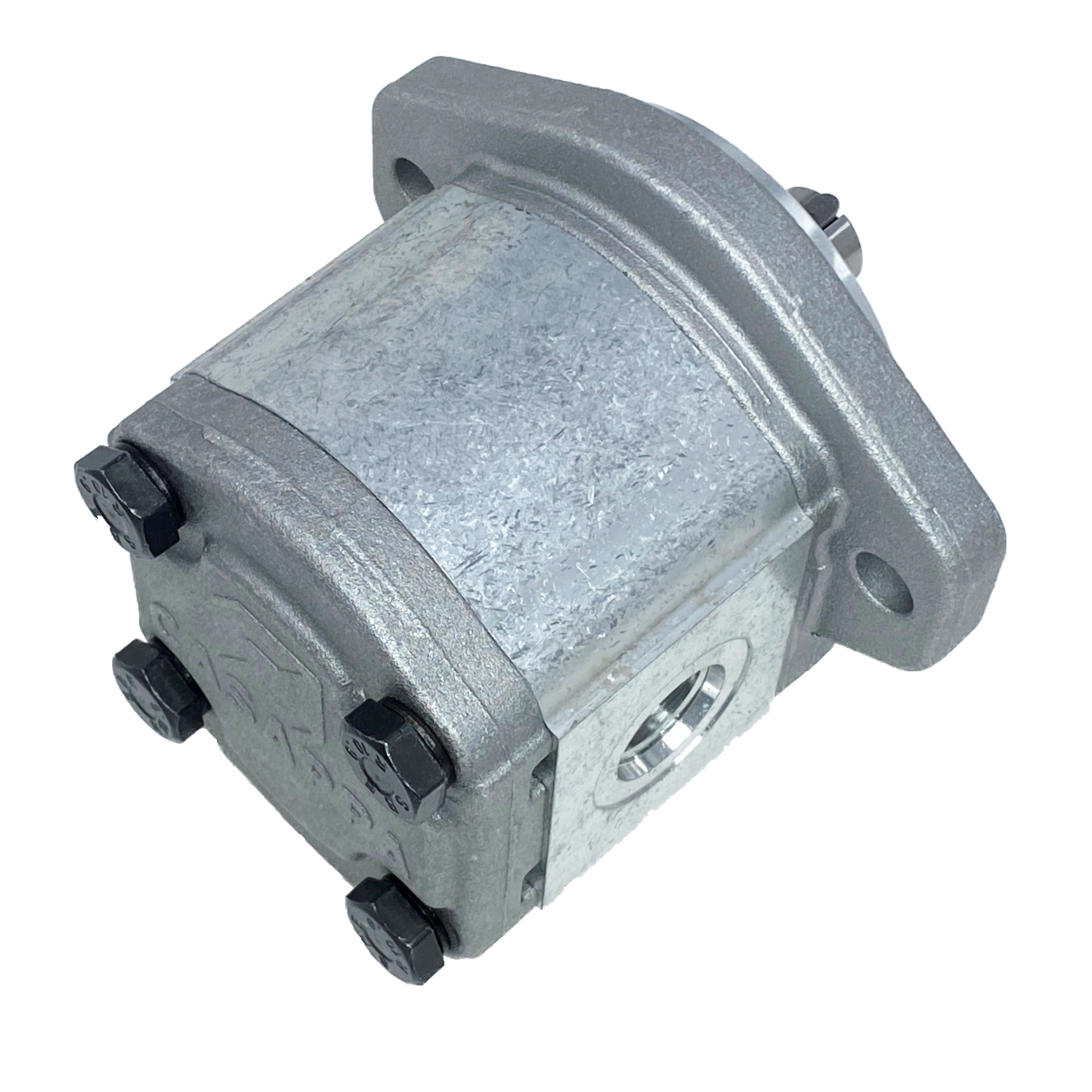PLM20.4B0-50S1-LOC/OC-N-EL : Casappa Polaris Gear Motor, 4.95cc, 3625psi Rated, 4000RPM, Reversible Interior Drain, 3/4" Bore x 3/16" Key Shaft, SAE A 2-Bolt Flange, 0.625 (5/8") #10 SAE Inlet, 0.625 (5/8") #10 SAE Outlet, Aluminum Body & Flange