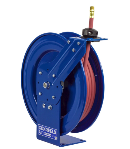 EZ-P-LPL-150 : Coxreels EZ-P-LPL-150 Safety Series Spring Rewind Hose Reel for air/water, 1/4" ID, 50' hose, 300psi, NO HOSE