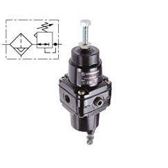 B38-200-B1KA : Norgren B38 Series aluminum precision filter/regulator, 1/4 PTF ports, relieving,  manual drain, 5-Micron, 4 to 1