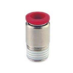 C012A0618-10PACK : Norgren Compact straight adaptor, 4mm internal hex, 6mm tube O/D, 1/8 ISO R thread