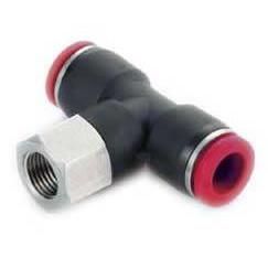 C016C0628-10PACK : Norgren Swivel Tee Adaptor (female), 6mm tube O/D, 1/4 ISO R port