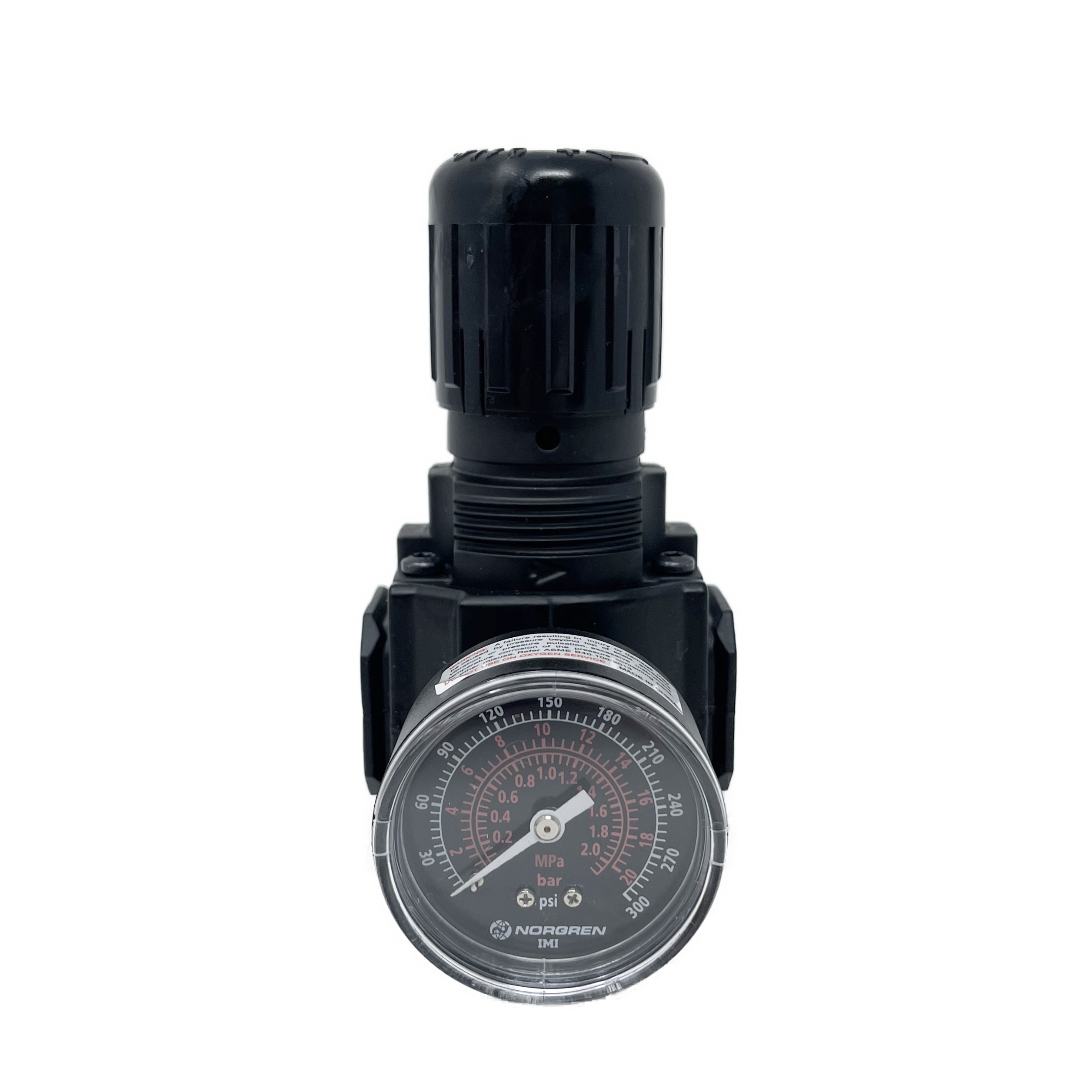 R73G-2AK-RSG : Norgren Excelon Regulator, 1/4" NPT, Knob Adjust, Relieving, 10-150psi, with Gauge