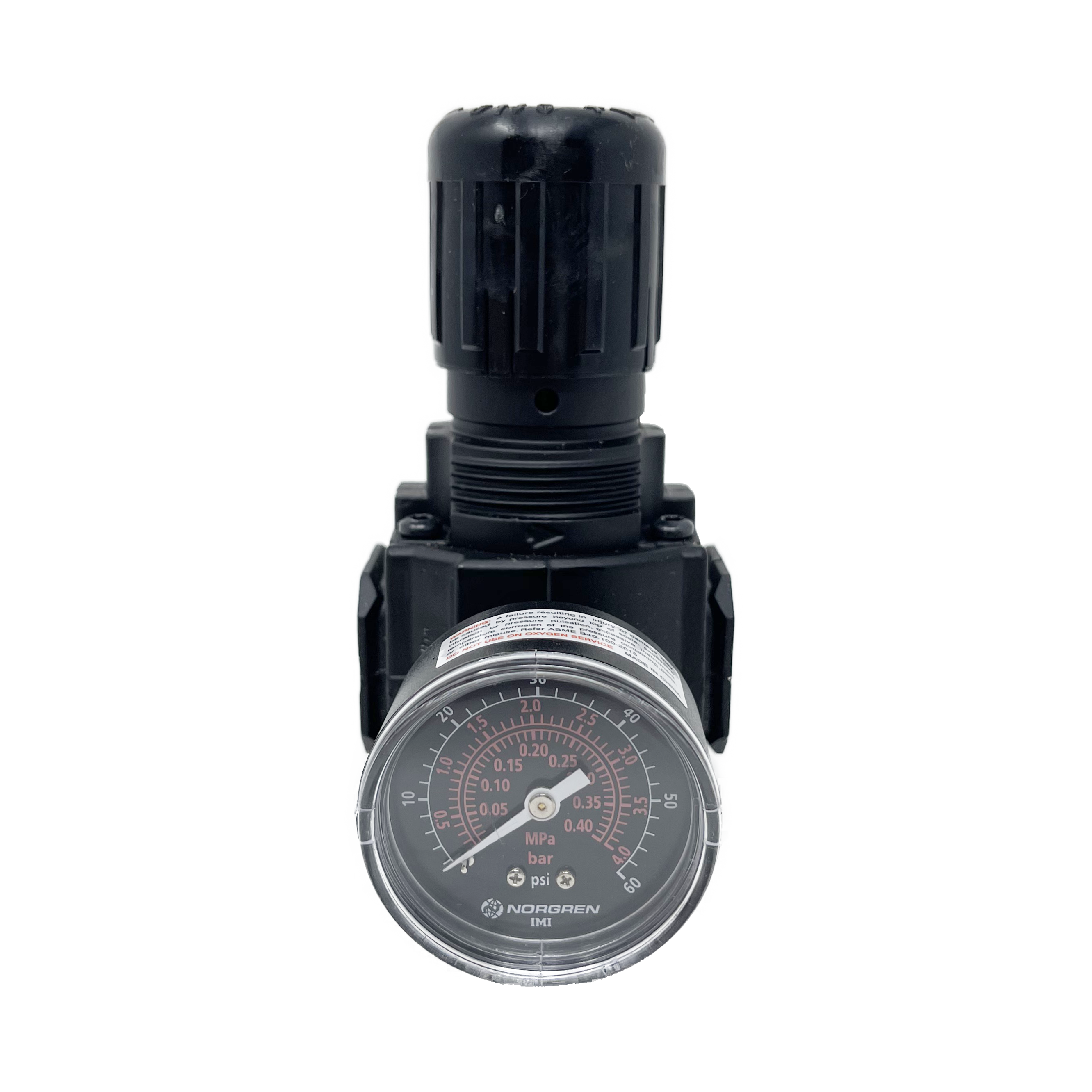 R73G-3AK-RFG : Norgren Excelon Regulator, 3/8" NPT, Knob Adjust, Relieving, 5-60psi, with Gauge