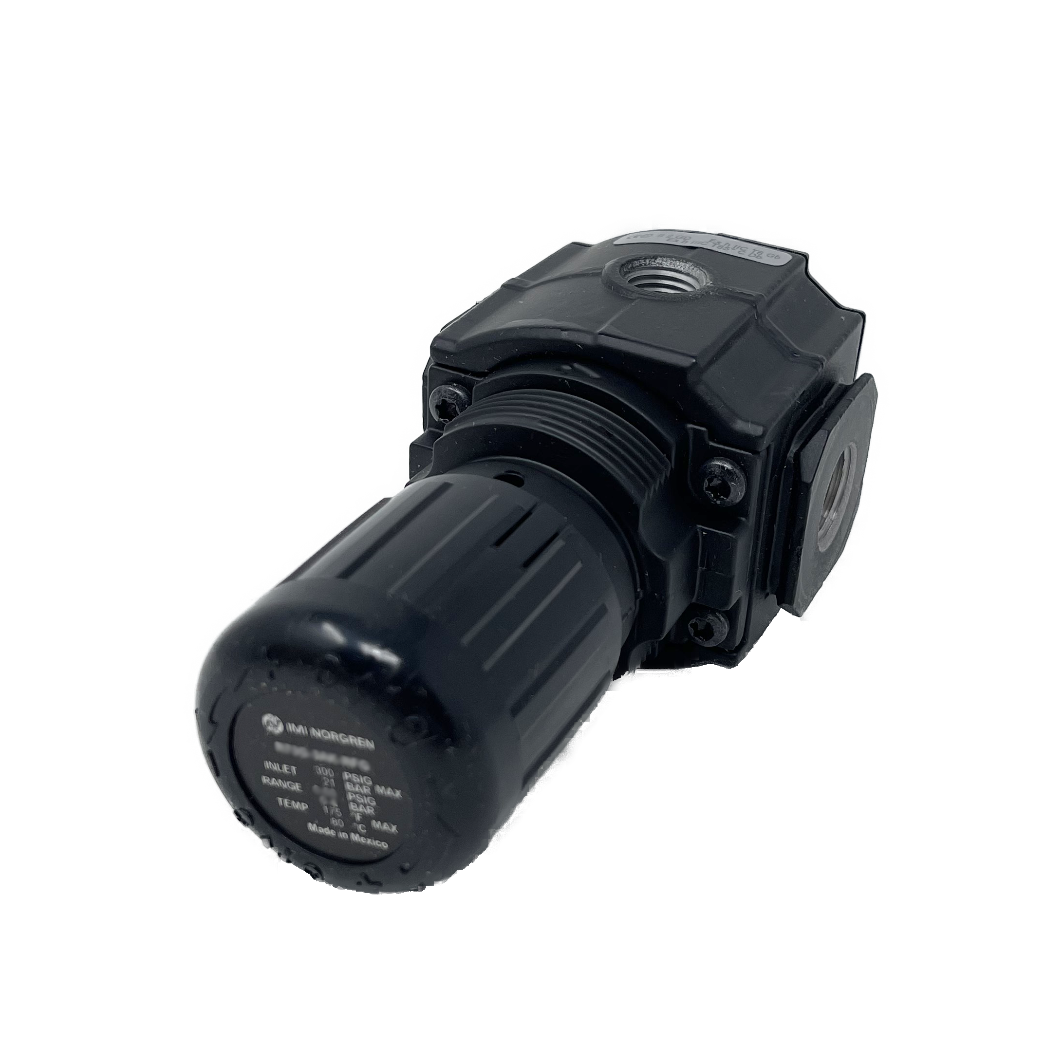 R73G-3AK-RFN : Norgren Excelon Regulator, 3/8" NPT, Knob Adjust, Relieving, 5-60psi, No Gauge