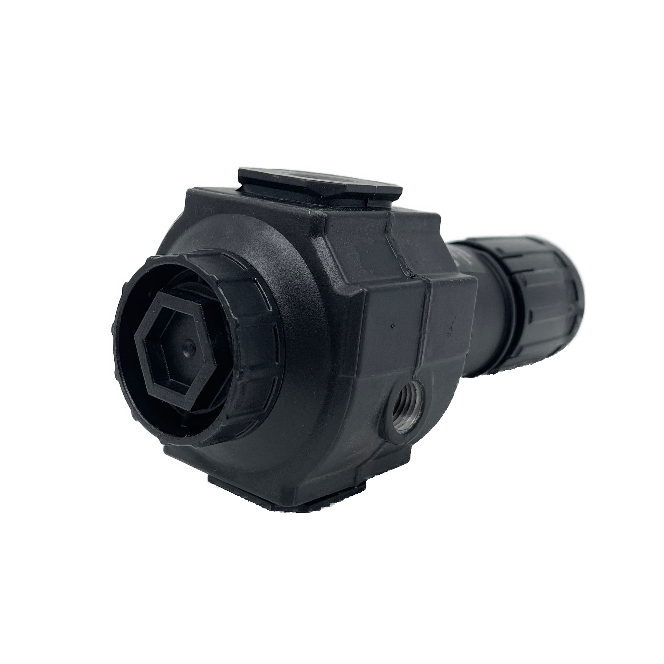 R74G-3AK-RFN : Norgren Excelon Filter, 3/8" NPT, Knob Adjust, Relieving, 5-60psi, No Gauge