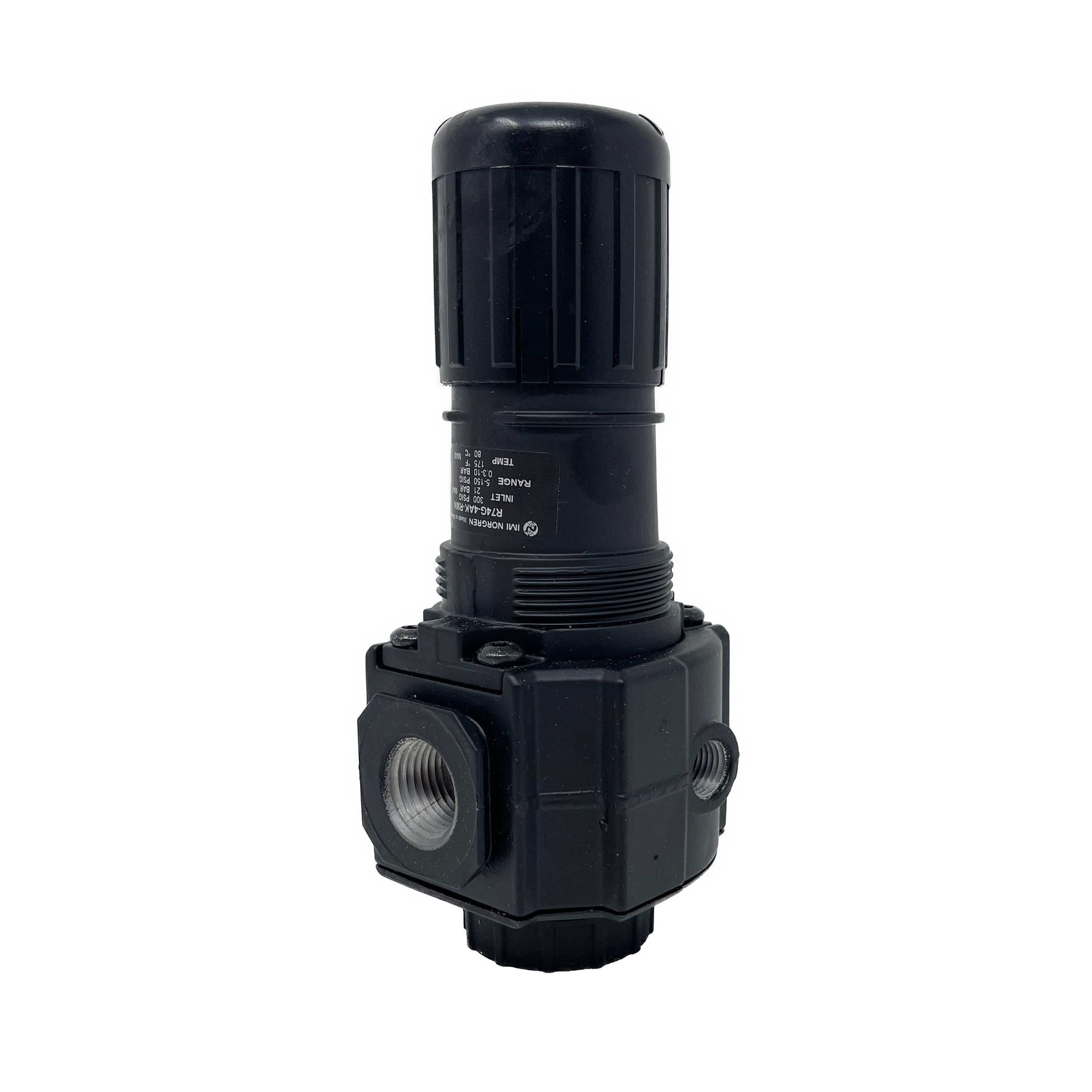 R74G-4AK-RFN : Norgren Excelon Filter, 1/2" NPT, Knob Adjust, Relieving, 5-60psi, No Gauge