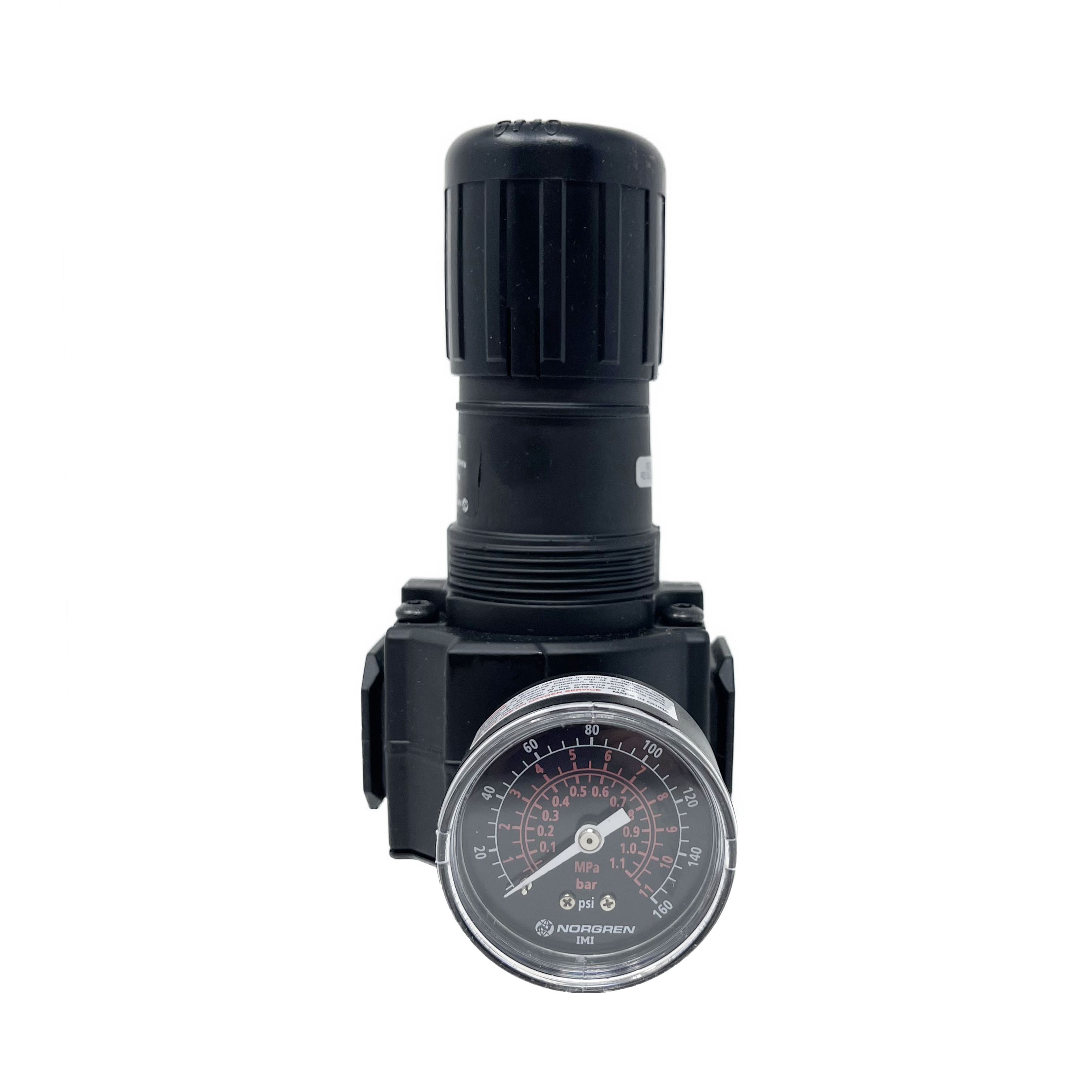 R74G-4AK-NMG : Norgren Excelon Filter, 1/2" NPT, Knob Adjust, Non-Relieving, 5-150psi, with Gauge