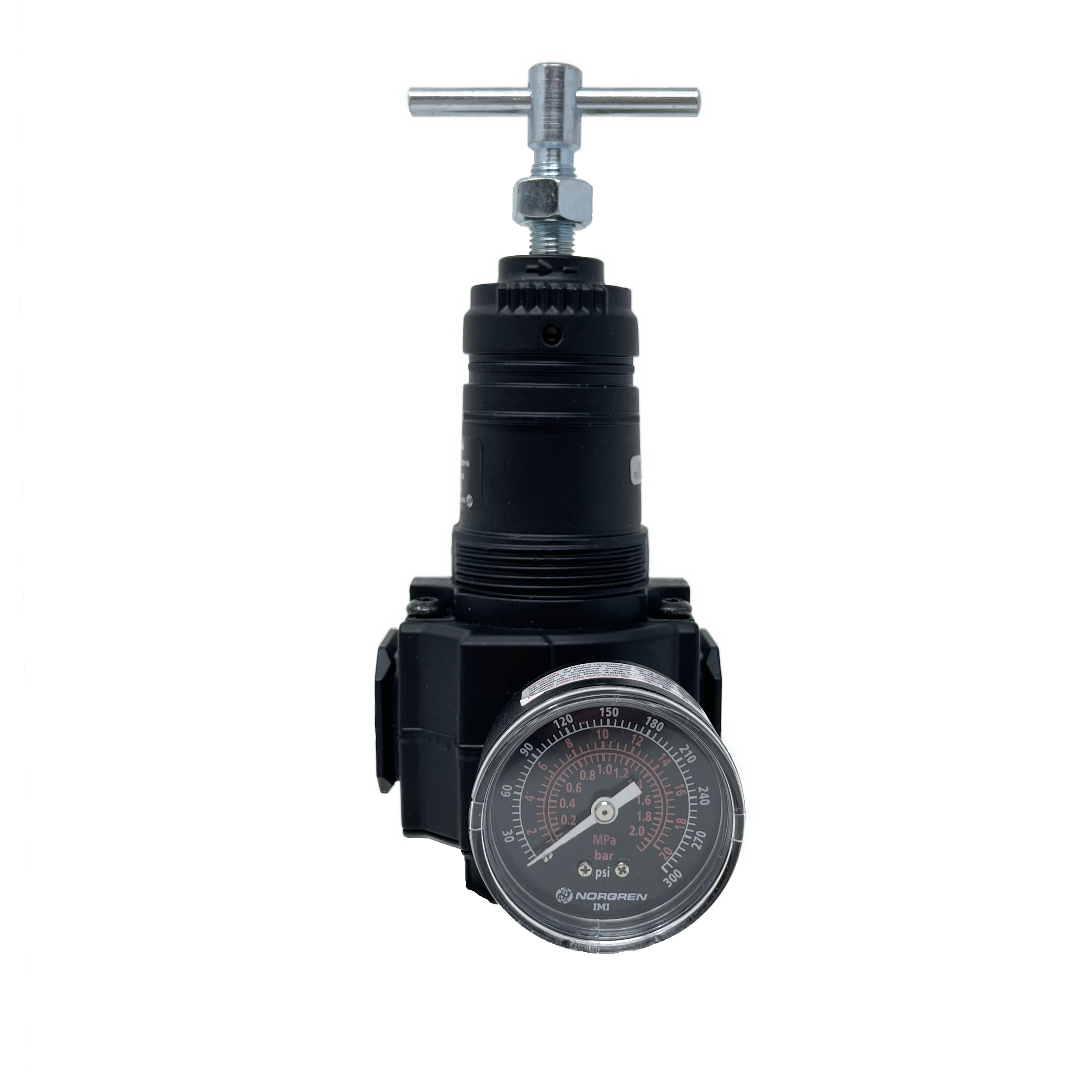 R74G-4AT-RSG : Norgren Excelon Filter, 1/2" NPT, T-Bar Adjust, Relieving, 10-250psi, with Gauge