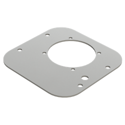 RVPT-3 : Magnaloy Reservoir Lid Cover Plate, Vertical Econo Series, 7GA, with Filler Breather & 56C Motor Cutout