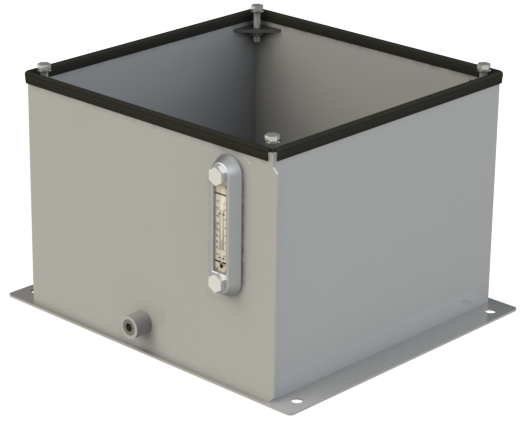 RVS10B-2 : Magnaloy Reservoir, Vertical, Non-JIC, Bolt-On Top, Carbon Steel, 10-Gallon Capacity