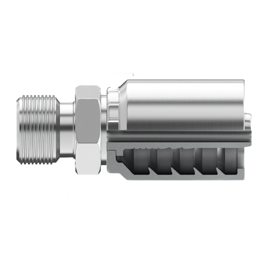 SE-BPM-3232 : Continental Hose Fitting, 2 Hose ID, 2-11 Male BSPP, Straight, Rigid Connection