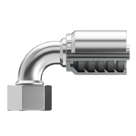SE-OFFX90-2424 : Continental Hose Fitting, 1.5 (1-1/2") Hose ID, 2-12 Female ORFS, 90-Degree, Swivel Connection