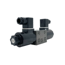 SA-G01-C6-E115-E31 : Nachi Solenoid Valve, 3P4W, D03 (NG6), D03 (NG6), 26.4GPM, 5075psi, P Blocked, A&B to T in Neutral, 120 VAC, DIN, Spring Centered