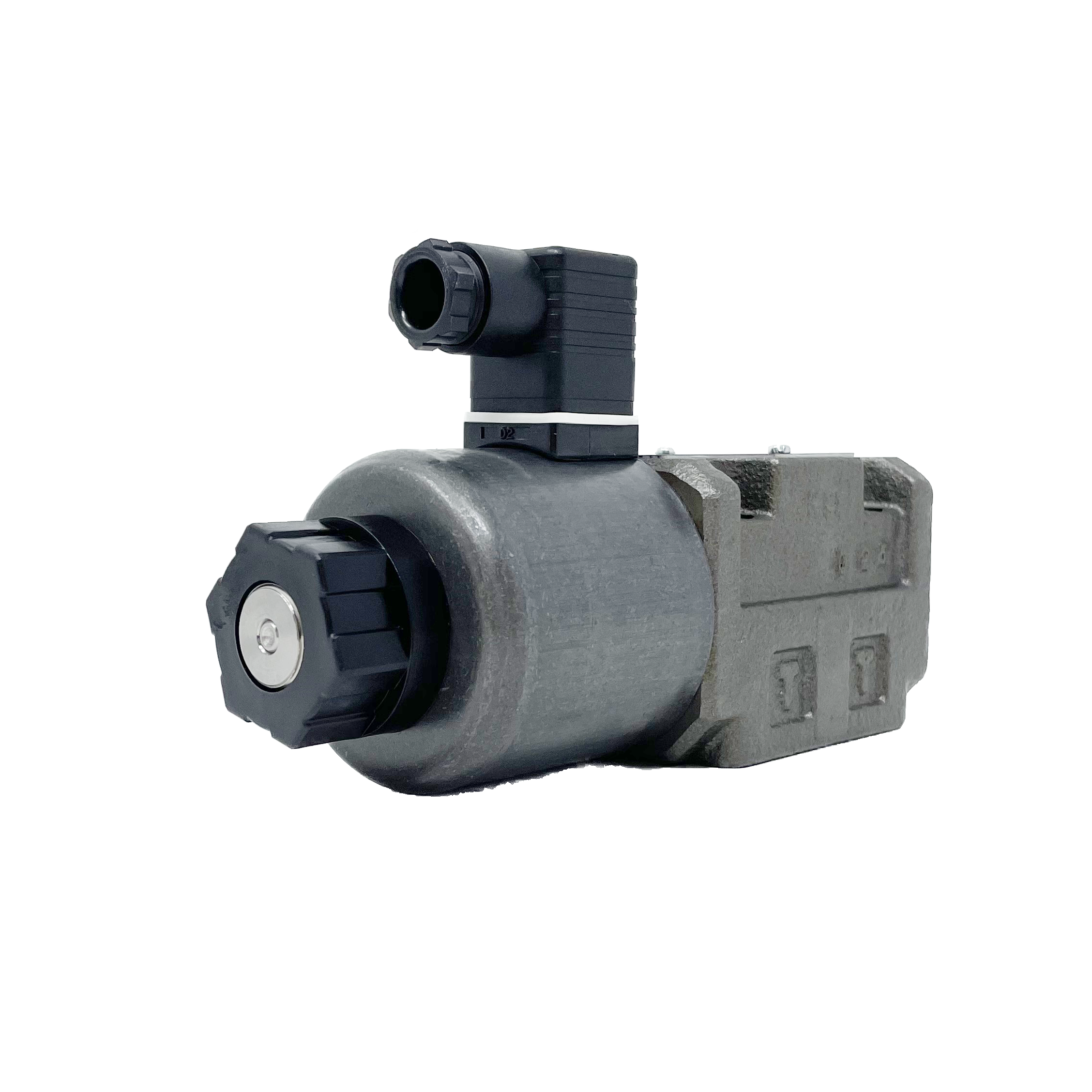 SA-G03-A4-D1-E21 : Nachi Solenoid Valve, 3P4W, D05 (NG10), 34.3GPM, 5075psi, All Ports Open Neutral, 12 VDC, DIN
