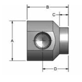 84590-24 : Anchor Fluid Power NPT-Weld 90-Degree Full Weld Couplings, 1.5" Socket Weld X 1.5" NPT, Carbon Steel
