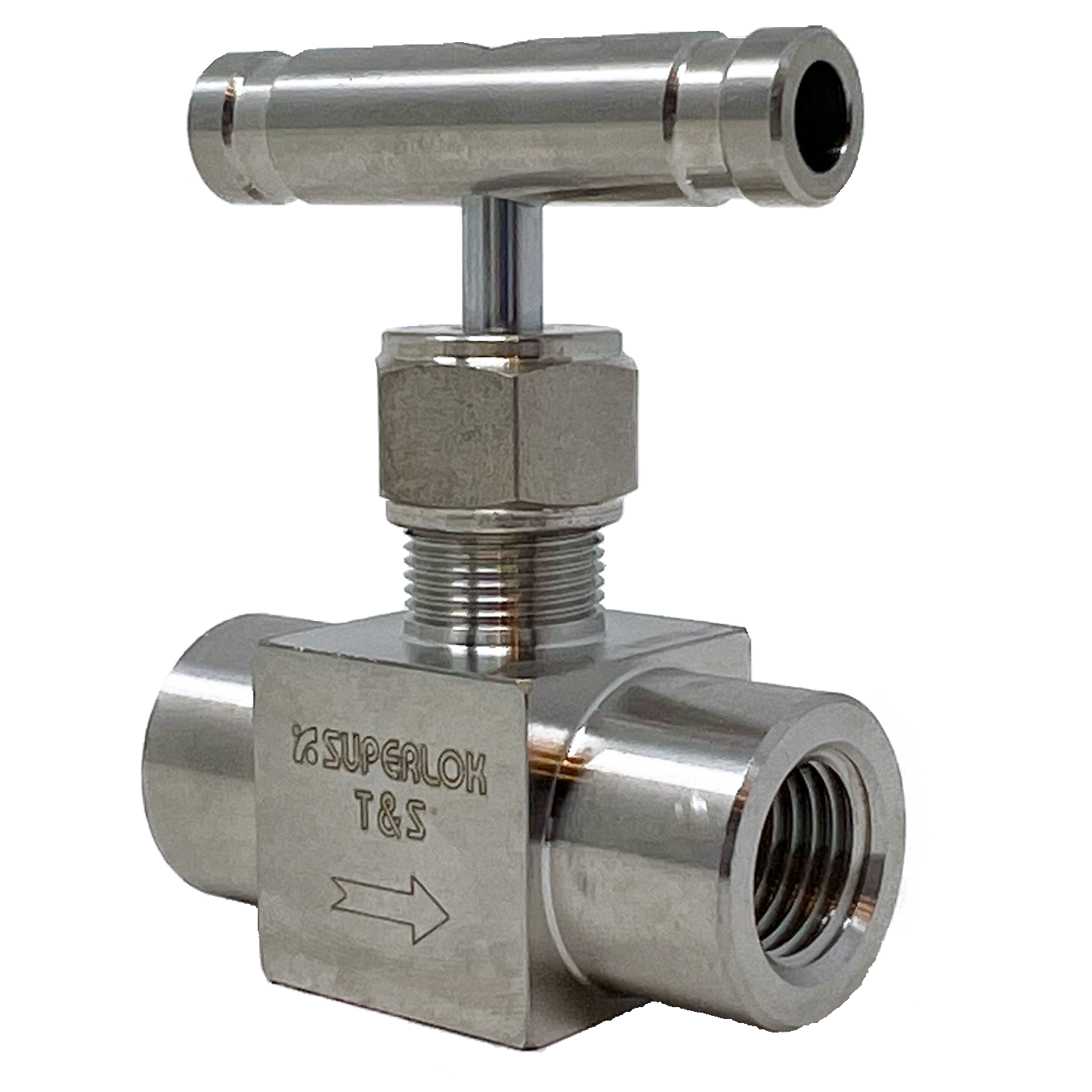 SBNV1-F-4N-MR : Superlok Integral Bonnet Bar Stock Needle Valve, 1/4" FNPT, -65 F To 450 F, Vee Tip, NACE Rated, 6000psi