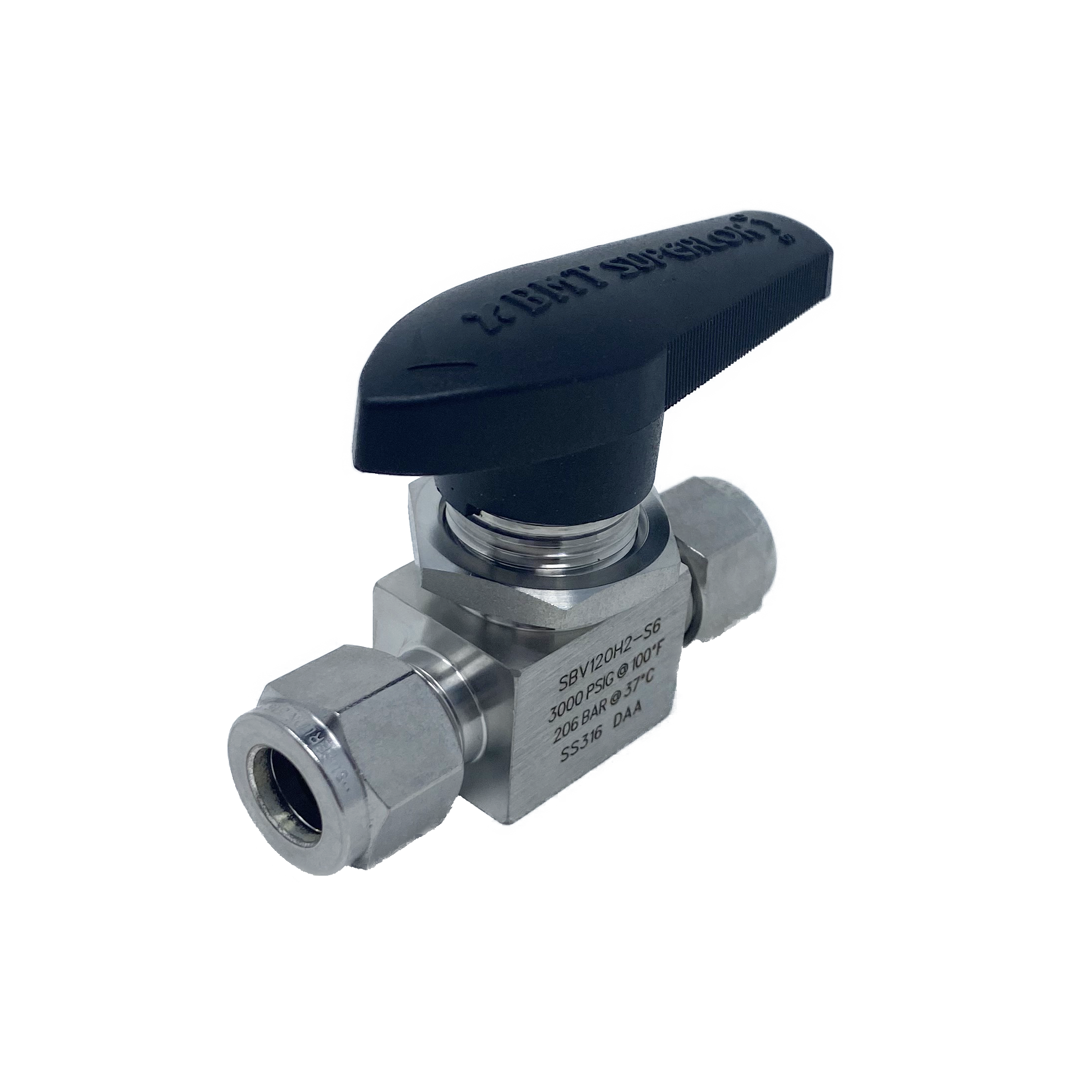 SBV120H3-F-4N : Superlok Ball Valve, One-Piece Type, 1/4"  FNPT, 2000psi, 316SS