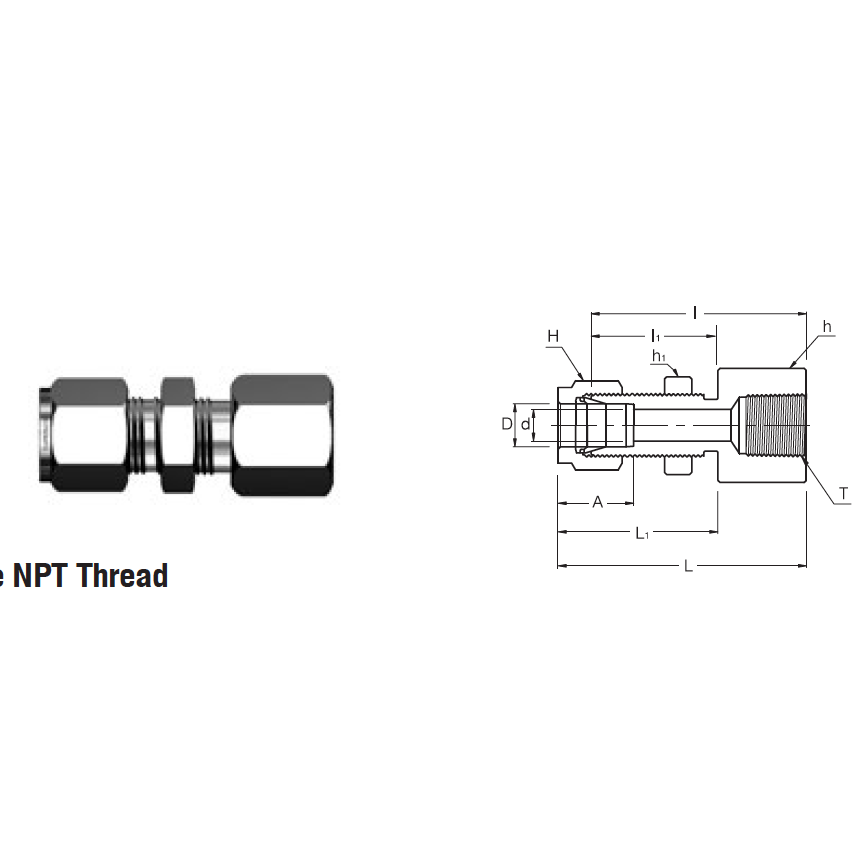 SFCB 2-2N : Superlok 1/8" O.D. Tube X 1/8" Female NPT Bulkhead Female Connector