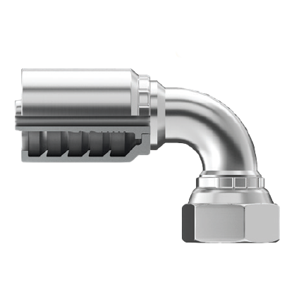 SG-BPFX90-3232 : Continental Hose Fitting, 2 Hose ID, 2-11 Female BSPP, 90-Degree, Swivel Connection