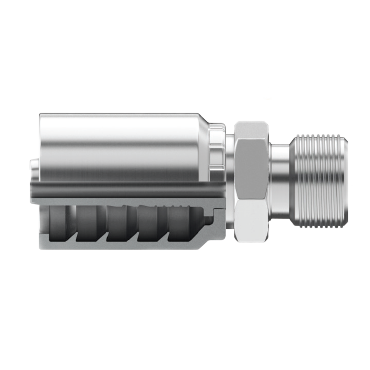SG-BPM-0606 : Continental Hose Fitting, 0.375 (3/8") Hose ID, 3/8-19 Male BSPP, Straight, Rigid Connection