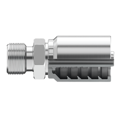 SG-DHM-1030 : Continental Hose Fitting, 0.625 (5/8") Hose ID, 30x2.0 Male DIN Heavy, Straight, Rigid Connection
