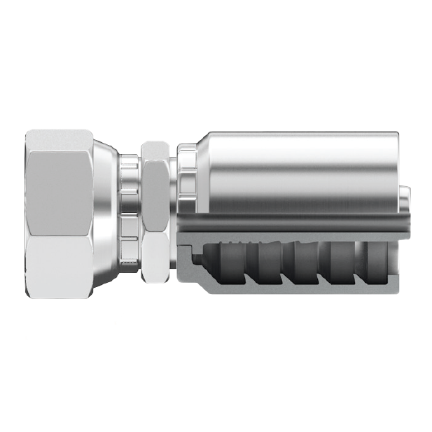 SG-JCFX-2020 : Continental Hose Fitting, 1.25 (1-1/4") Hose ID, 1-5/8-12 Female JIC, Straight, Swivel Connection