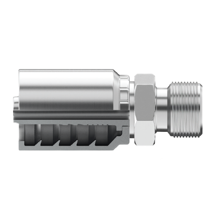 SG-OFM-2424 : Continental Hose Fitting, 1.5 (1-1/2") Hose ID, 2-12 Male ORFS, Straight, Rigid Connection