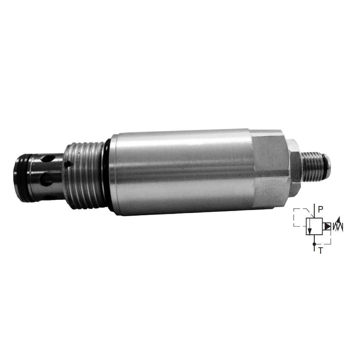 SR4A-B2/H25S-A : Argo Pressure Relief Valve, Spool Type, Pilot-Operated, 26 GPM, 5100psi, Allen Key Screw, Adjustable Up to 3630psi, C-10-2 Cavity