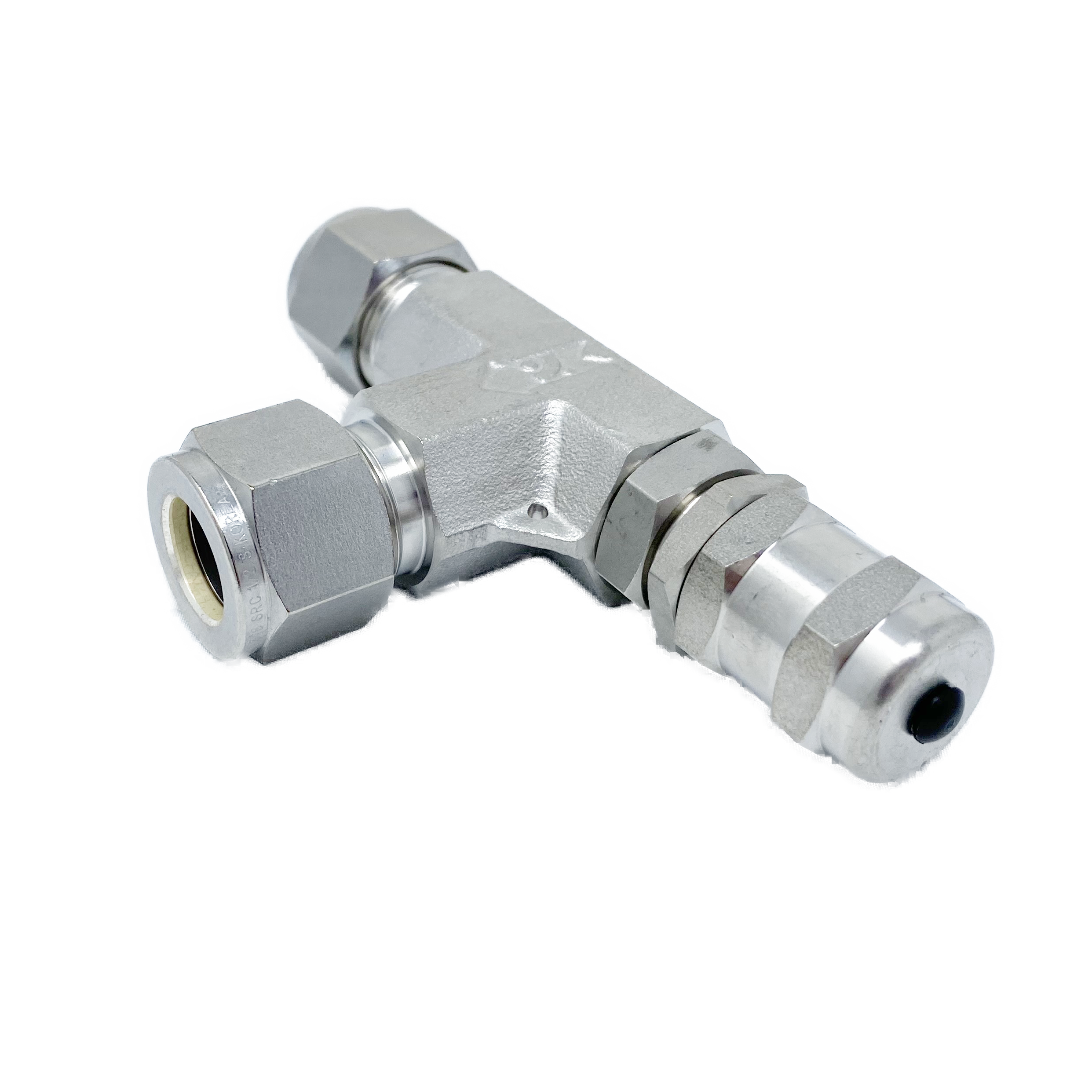 SRVH-S-4-G : Superlok Inline Relief Valve, 1/4" O.D. Tube, 5000-6000psi Green Spring, 6000psi, 316SS
