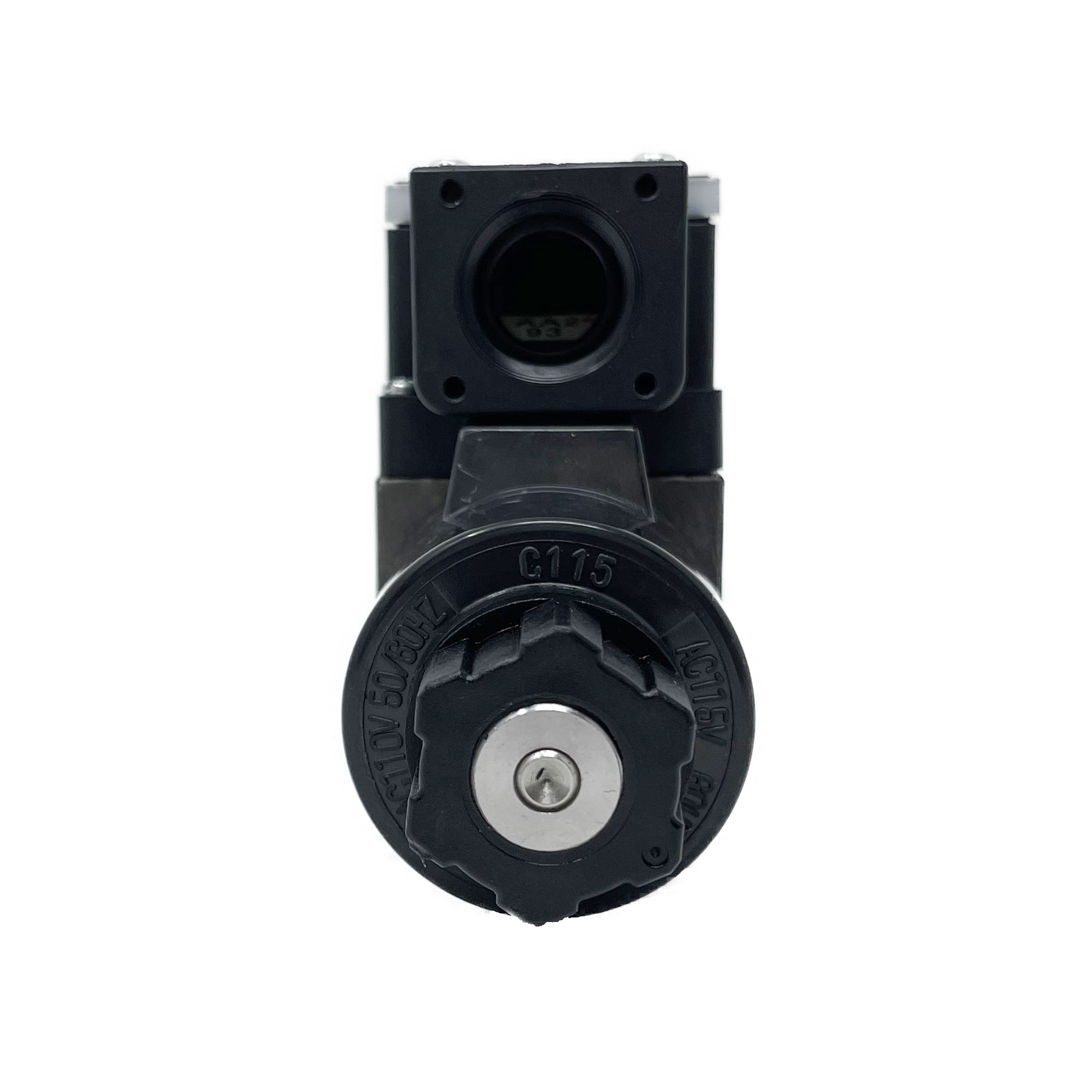 SS-G01-E3X-R-D2-E31 : Nachi Solenoid Valve, 3P4W, D03 (NG6), 26.4GPM, 5075psi, P to A, B to T in Neutral, 24 VDC, Wiring Box with Lights