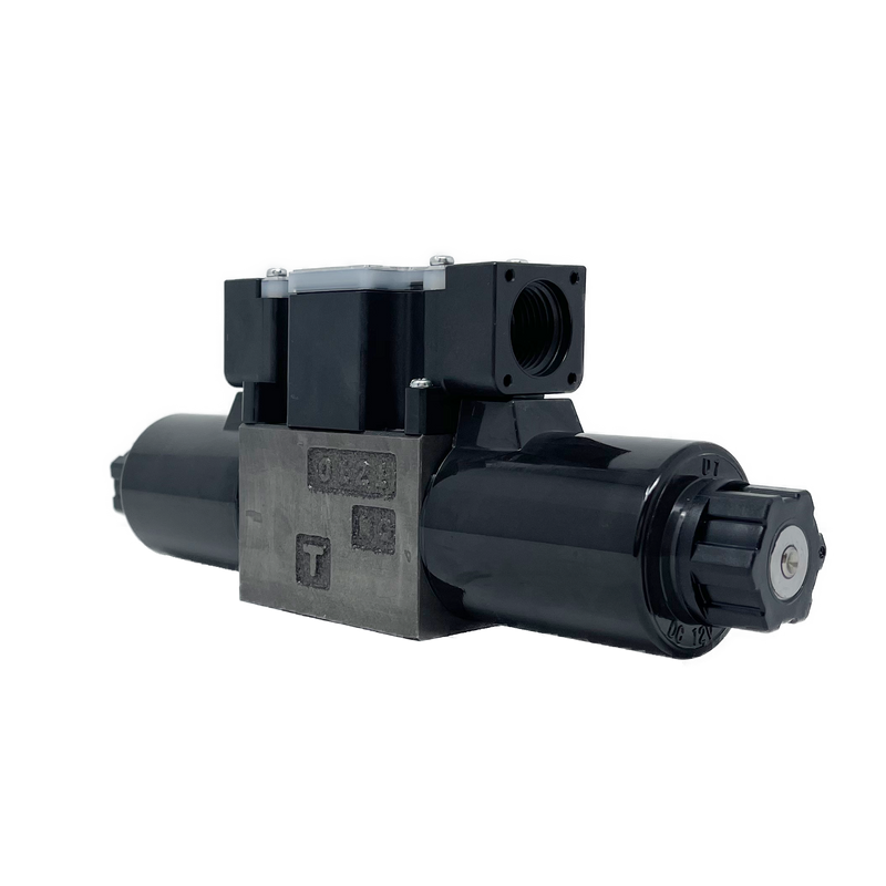 SS-G01-C5-R-D2-E31 : Nachi Solenoid Valve, 3P4W, D03 (NG6), 26.4GPM, 5075psi, All Ports Blocked Neutral, 24 VDC, Wiring Box with Lights