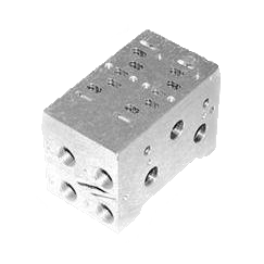 V70432-P5F : Norgren Double Station Modular Sub-base Side Ported without Pilot Ports, 1/8" NPTF