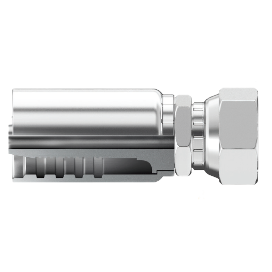 T8-JCFX-0610 : Continental Hose Fitting, 0.375 (3/8") Hose ID, 7/8-14 Female JIC, Straight, Swivel Connection