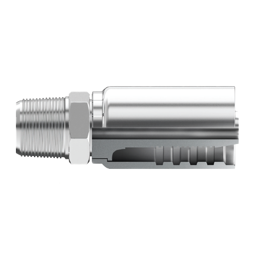 T8-NPM-1616 : Continental Hose Fitting, 1 Hose ID, 1-11-1/2 Male NPTF, Straight, Rigid Connection