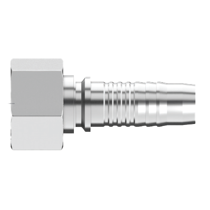 UC-DHFX-0620 : Continental Hose Fitting, 0.375 (3/8") Hose ID, 20x1.5 Female DIN Heavy, Straight, Swivel Connection