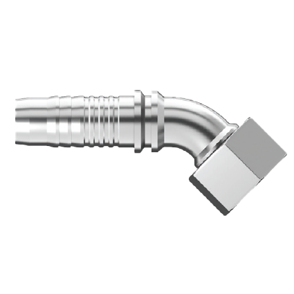 UC-DLFX45-1636 : Continental Hose Fitting, 1 Hose ID, 36x2.0 Female DIN Light, 45-Degree, Swivel Connection