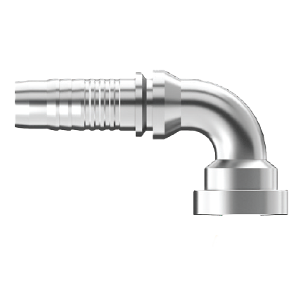 UC-FH90-0808 : Continental Hose Fitting, 0.5 (1/2") Hose ID,  1/2 Code 62, 90-Degree Connection