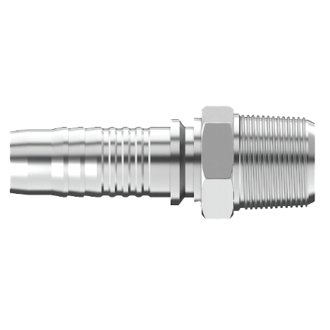 UC-NPM-0806 : Continental Hose Fitting, 0.5 (1/2") Hose ID, 3/8-18 Male NPTF, Straight, Rigid Connection
