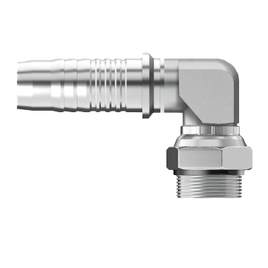 UC-NPMX90B-0808 : Continental Hose Fitting, 0.5 (1/2") Hose ID, 1/2-14 Male NPTF, 90-Degree, Swivel Connection