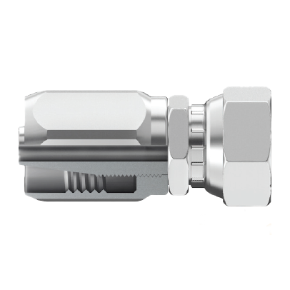 UT-JCFX-0606 : Continental Hose Fitting, 0.3125 (5/16") Hose ID, 9/16-18 Female JIC, Straight, Swivel Connection