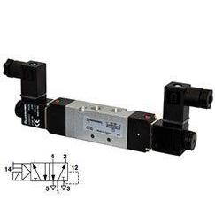 V50P611A-A213AB : Norgren V50 Series, 3-Position, 5-Way APB valve, Solenoid Actuated, Solenoid Return, 24VDC, 1/8 inch NPT ports