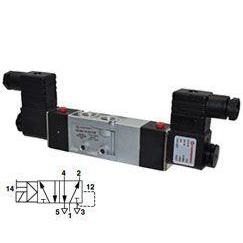 V51R611A-A213JB : Norgren V51 Series, 3-Position, 5-Way APB valve, Solenoid Actuated, Solenoid Return, 24VDC, 1/4 inch NPT ports