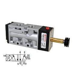 V52S517A-A2000 : Norgren V52 Series, Two-Position, Five-Way valve, Solenoid Actuated, Spring Return, 3/8 inch NPT ports