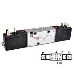 V62S511A-A318JA : Norgren V62 Series 120VAC Two-Position, Five-Way non-locking Solenoid Actuated, Solenoid Return 3/8 inch NPT p