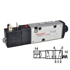 V60P517A-A213JA : Norgren V60 Series Directional Valve, Two-Position, Five-Way, Locking, Solenoid Actuated, Spring Return, 24VDC No Connector, 1/8" NPT ported