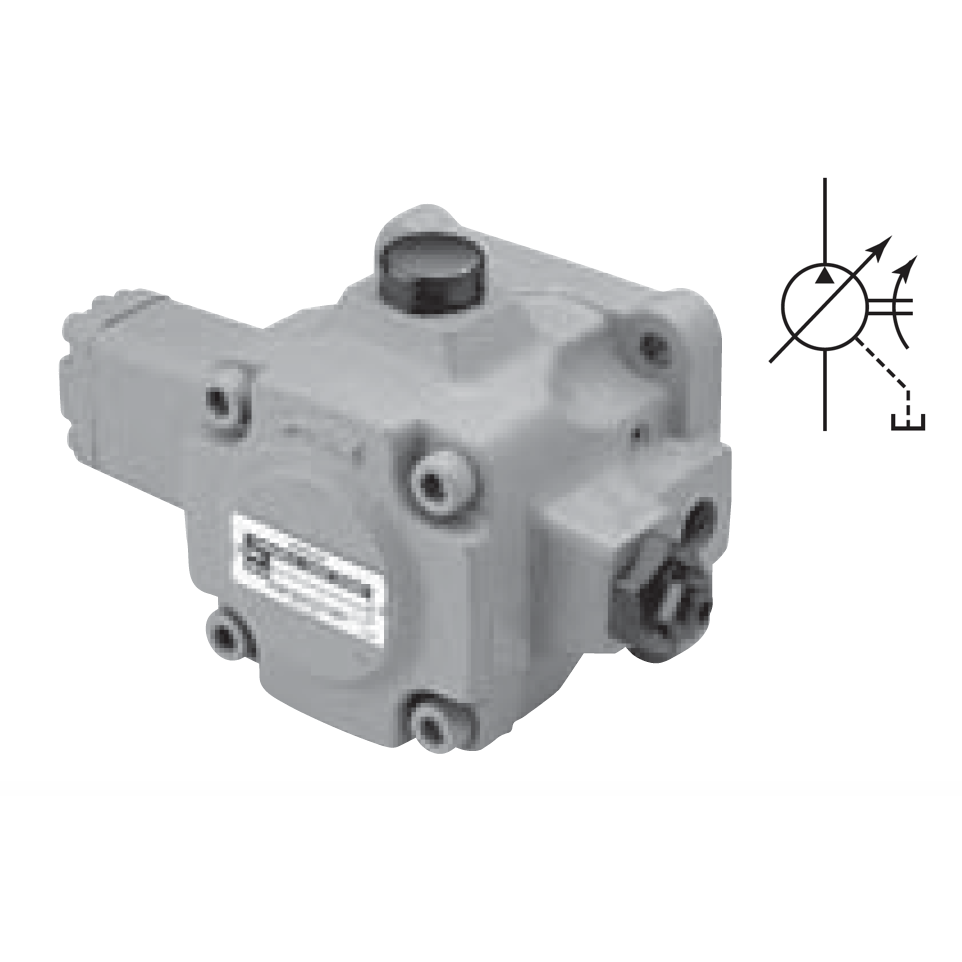 VDR-11B-1A2-1A2-U-22 : Nachi Variable Double Vane Pump, Special Flange, 3/4" Bore x 3/16" Key, 16cc, 7.9GPM, 217 to 507psi Vent Side, 16.6cc, 7.9GPM, 217 to 507psi Shaft Side