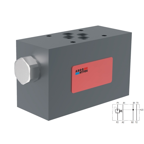 TV2-062/MB1C : Argo 2-Way Pressure Compensator Pressure Reducing Valve, Spool Type, Direct-Acting, Meter-In, 9GPM, 5100psi