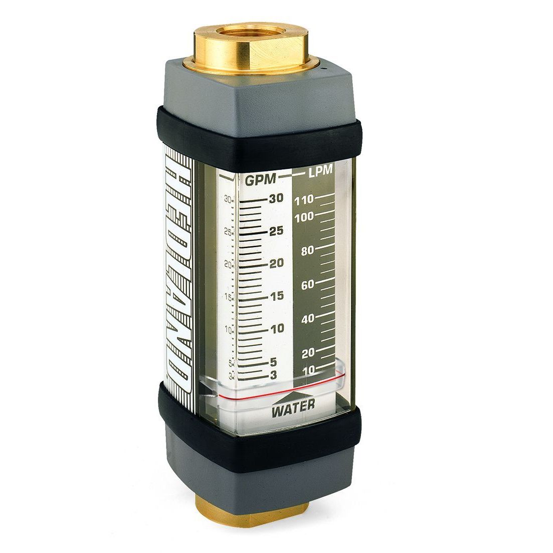 H754B-005 : Hedland 3500psi Brass Flow Meter for Water, #16 SAE (1), 0.5 to 5.0 GPM